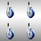 Service Caster 5 Inch 316SS Blue Polyurethane Swivel 7/8 Inch Expanding Stem Caster Set SCC SCC-SS316EX20S514-PPUB-BLUE-78-4 - alternate 1